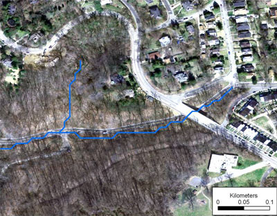 We used air photography (in select areas) and digital remote sensing of impervious surface area to determine if the streams are actually there.