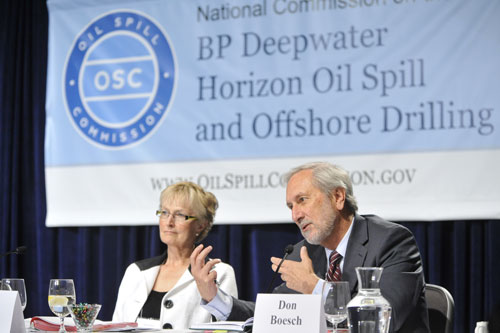 fran ulmer don boesch at oil spill hearing