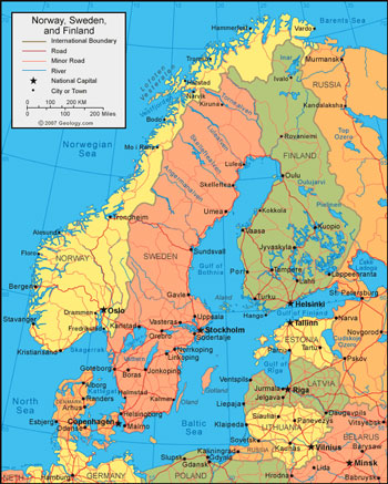 map of sweden