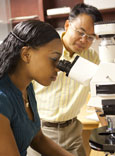 Dr. Feng Chen and a summer student