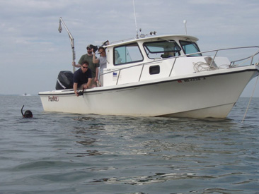 researchers on the Chesapeake Bay