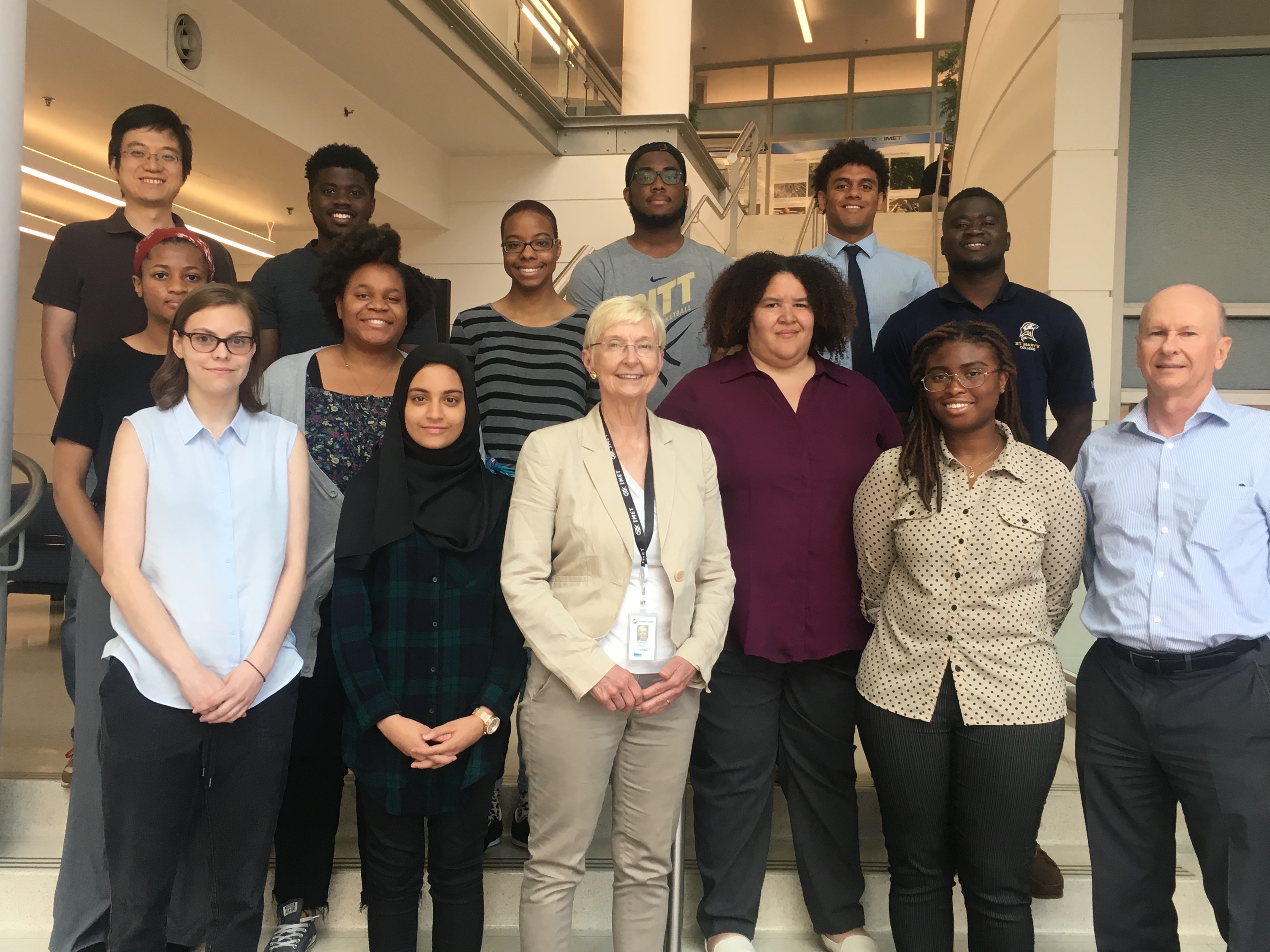 IMET Interns with Rose Jagus, Internship Director, and Russell Hill, IMET Executive Director