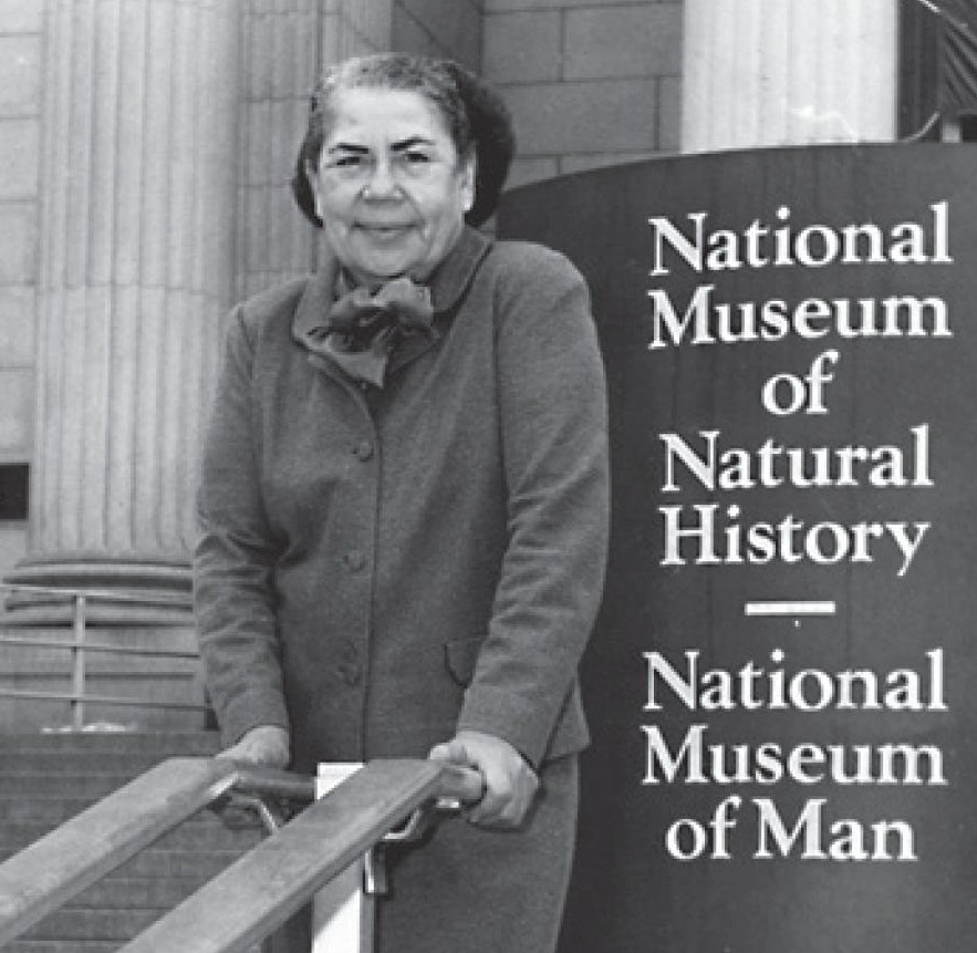 photo of Margaret James Strickland-Collins outside the National Museum of Natural History