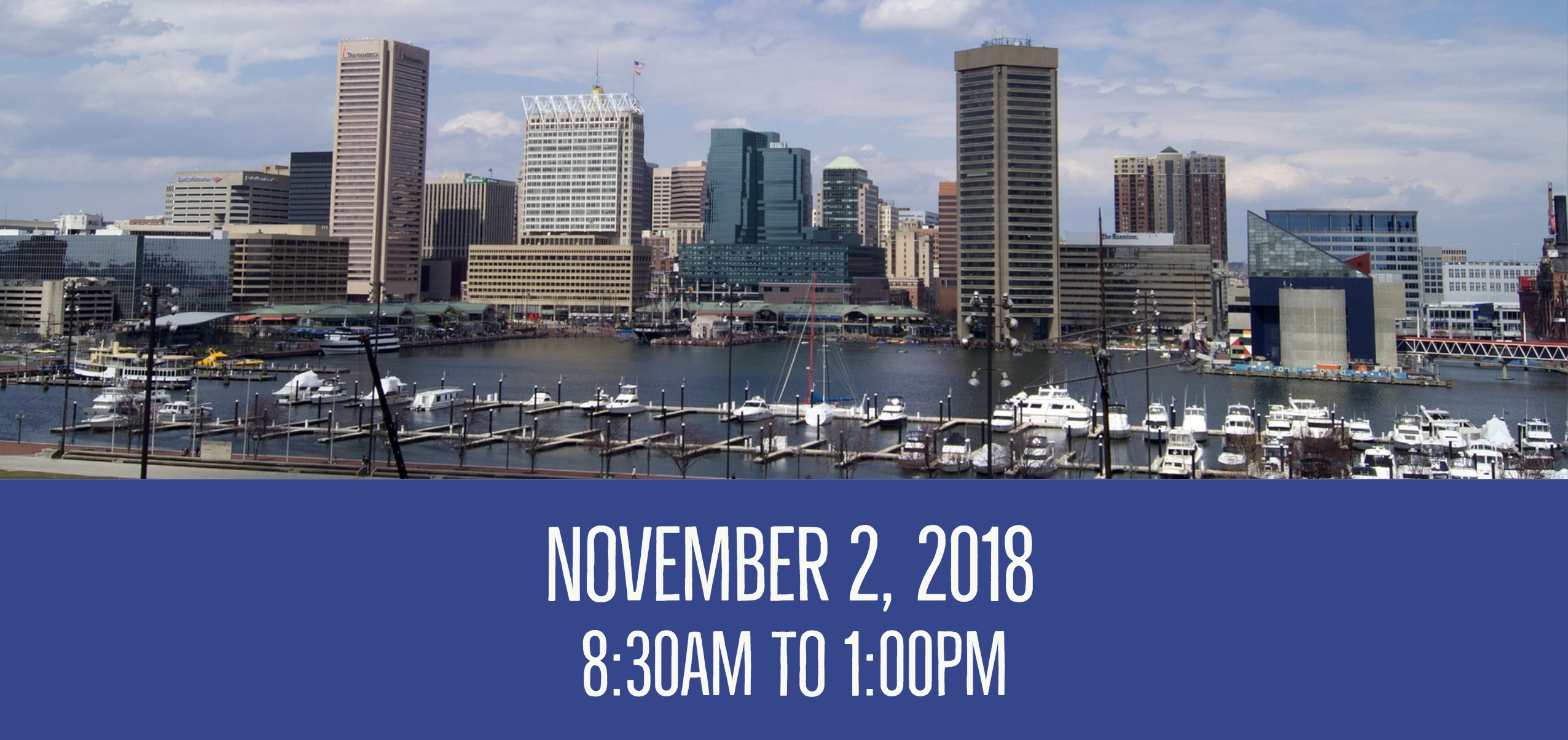 Harbor Science and Stakeholder Workshop on November 2, 8:30am to 1:00pm
