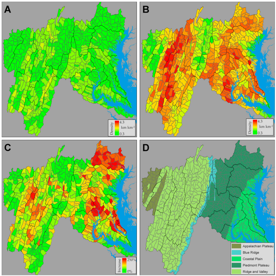 Maps displaying results from the work.