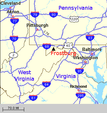 Location map of UMCES Appalachian Laboratory