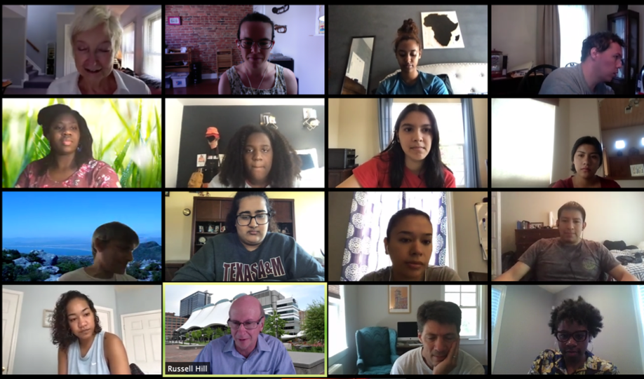 screenshot of students on Zoom with Dr. Jeanette Davis