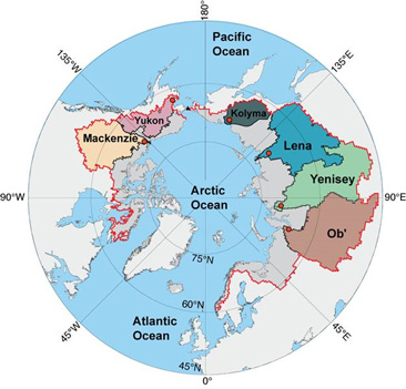 map of arctic watersheds
