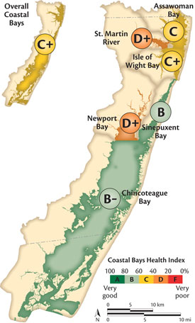 coastal bays health map 2008