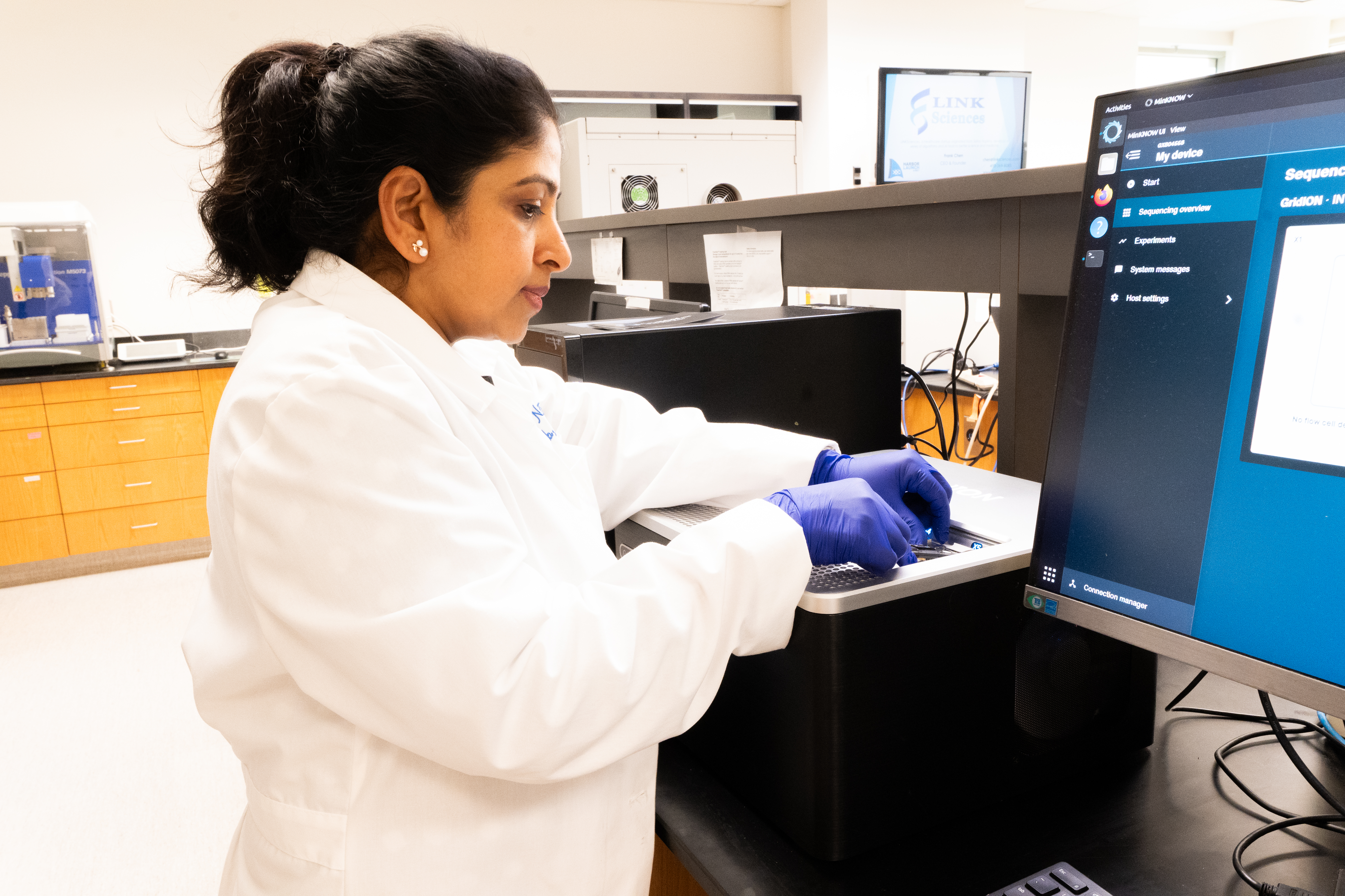 Woman using Bas Lab Instruments