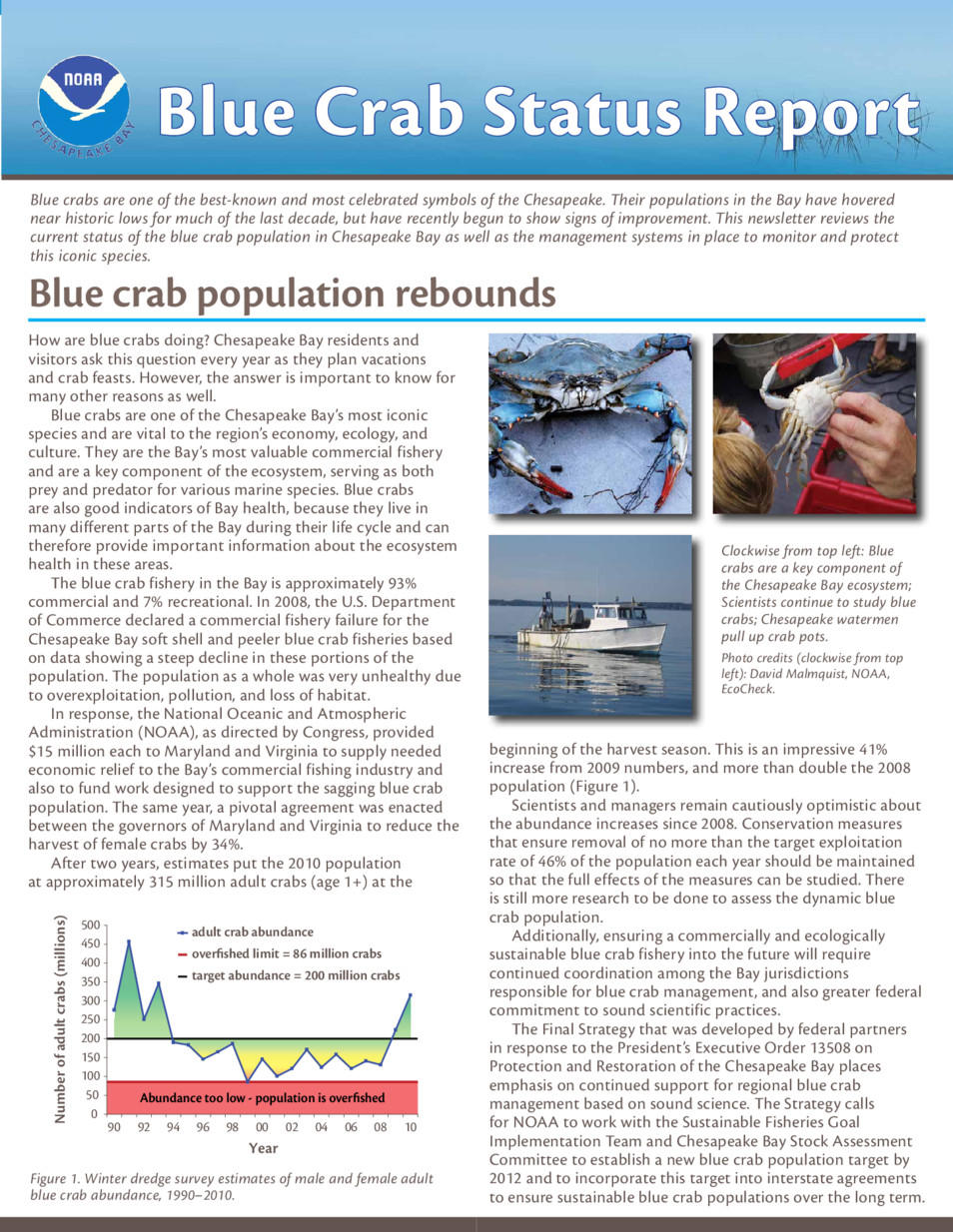 Blue Crab Status Report University of Maryland Center for