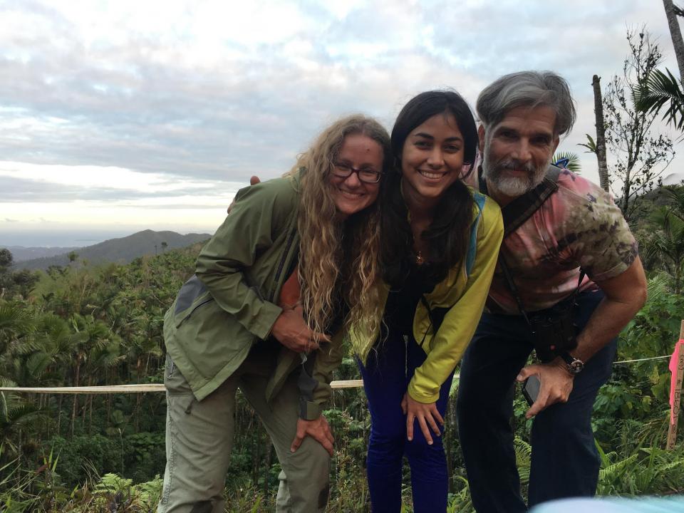 Field Technicians Nora Bonilla and Emilio Font with Claire Nemes 