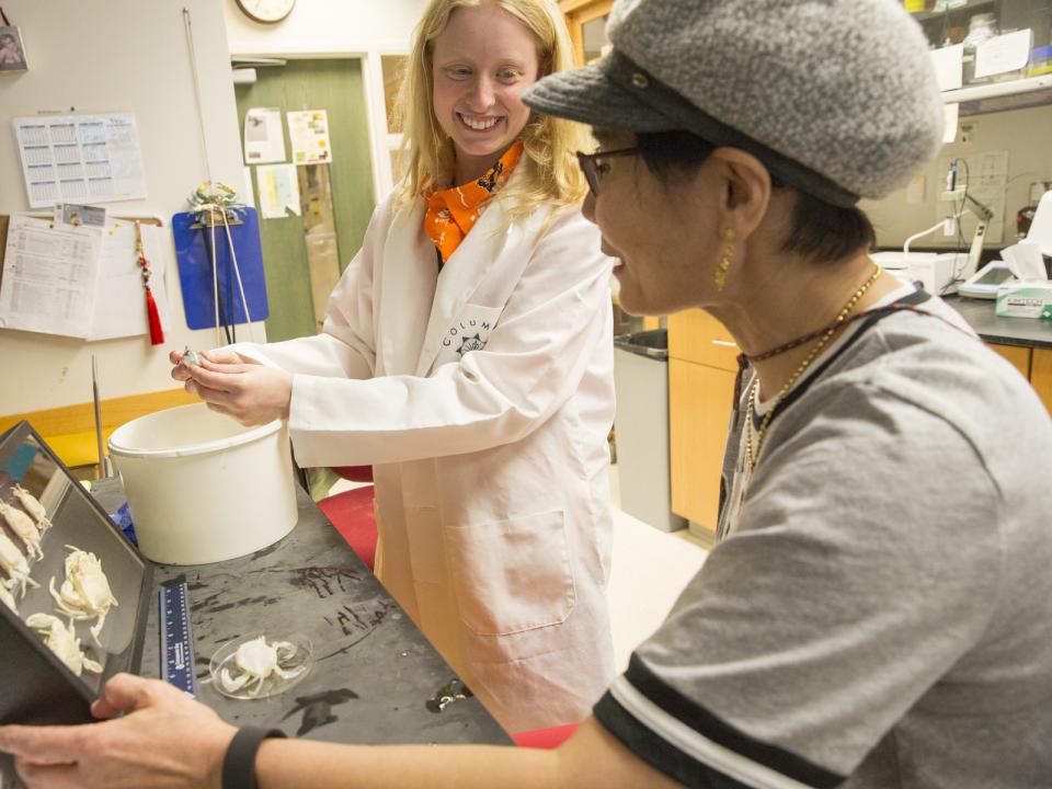 Leah Maurer, IMET graduate student, with Dr. Sook Chung