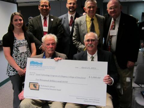 Forestry Technician Marie Perrin Miller; Program Coordinator Steve Resh; Science Department Chair John Jastrzembski; Sciences Division Chair Glenn O. Workman; AL Acting Director Ray Morgan. Director of Forestry William L. Cones and Professor Jim Howell.