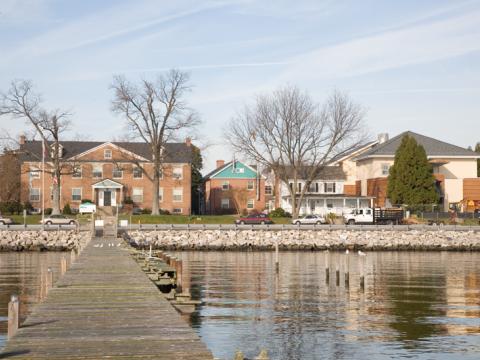 View of Chesapeake Biological Laboratory in Solomons from the water