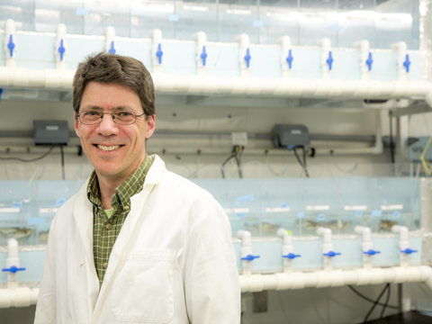 Eric Schott in his lab