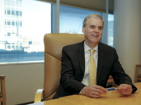 President Peter Goodwin in the board room