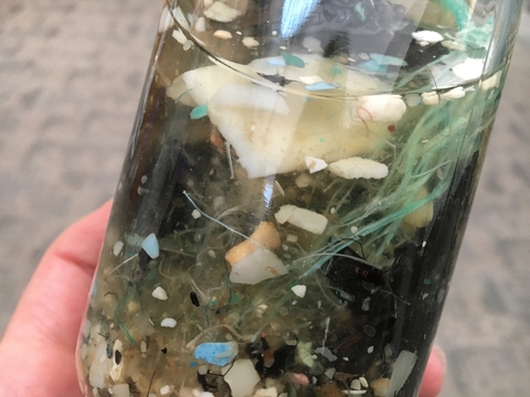 Plastic in a bottle