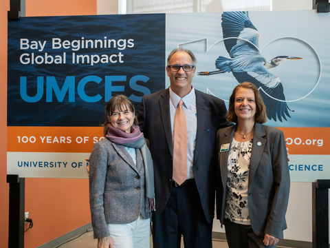 UMCES CBL Centennial event and logo reveal