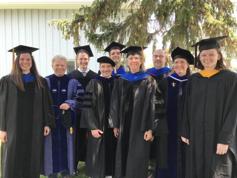 2019 Appalachian Laboratory Graduates and Faculty in Regalia  