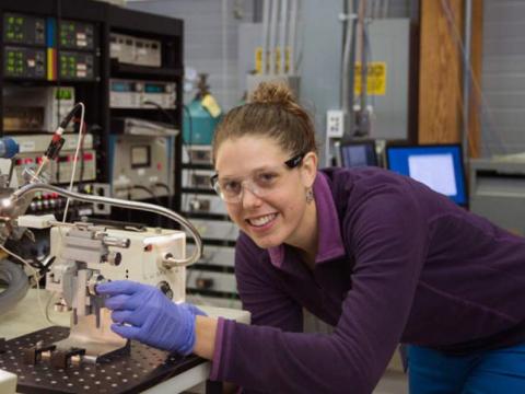 CBL's Jenna Luek in the lab.