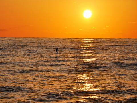 sunset over ocean