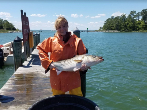 Ellie Holding a fish