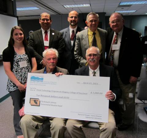 Forestry Technician Marie Perrin Miller; Program Coordinator Steve Resh; Science Department Chair John Jastrzembski; Sciences Division Chair Glenn O. Workman; AL Acting Director Ray Morgan. Director of Forestry William L. Cones and Professor Jim Howell.