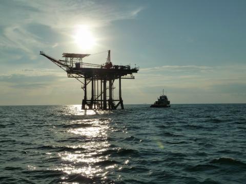Gulf oil rig
