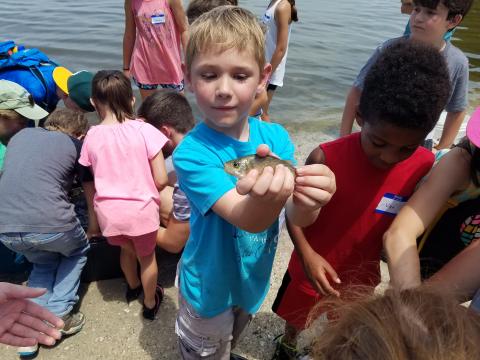 Child with a fish