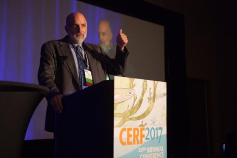 Bill Dennison accepting CERF Award
