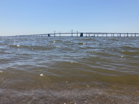 Chesapeake Bay bridge from the water