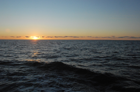 the Chukchi sea at sunset