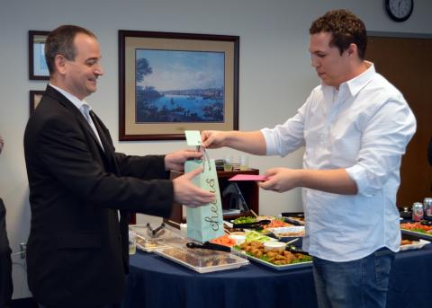 Nicholas Hammond and Ryan McDonald, an UMBC graduate student in the REEF program.