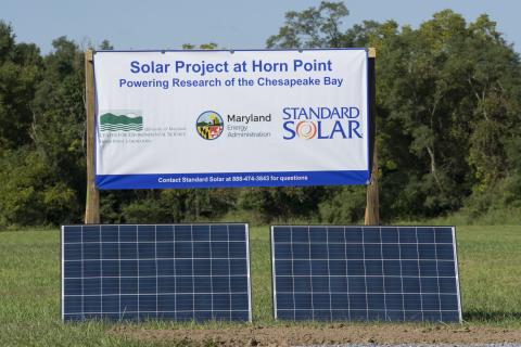 solar panels at Horn Point Laboratory