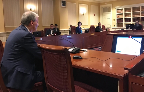 Peter Goodwin testifies about UMCES to General Assembly committee members