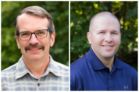 Headshot of Dr. Eric Davidson on left and headshot of Dr. Dan Filer on right. 