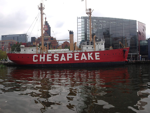 Boat in harbor of Baltimore