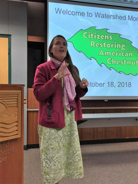 Katia Engelhardt leads American chestnut event. 