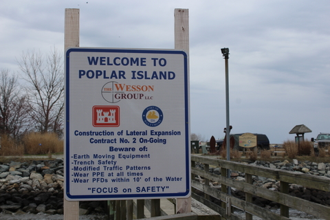 Poplar island sign