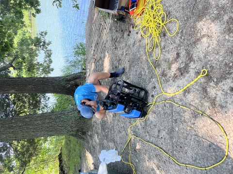 Alan Williams working with an ROV