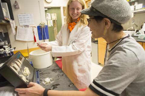 Leah Maurer, IMET graduate student, with Dr. Sook Chung