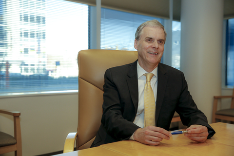 President Peter Goodwin in the board room