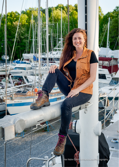 Nicole  Trenholm on a dock