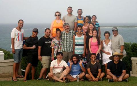 Group photo of 2013 Puerto Rico initiative undergraduates in Fajardo, Puerto Rico.