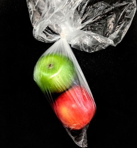 apples in plastic bag