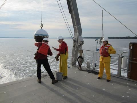 Aft deck on the R/V Carson