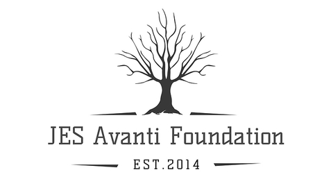 JES Avanti Foundation Logo, a drawing of a tree with the organization name below