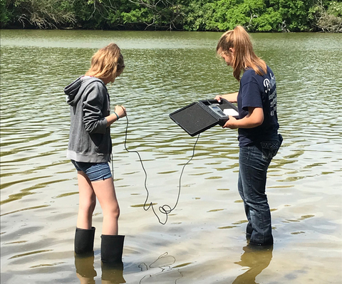 Drone class at HPL and water quality testing