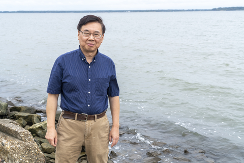 Ming Li on the waterfront